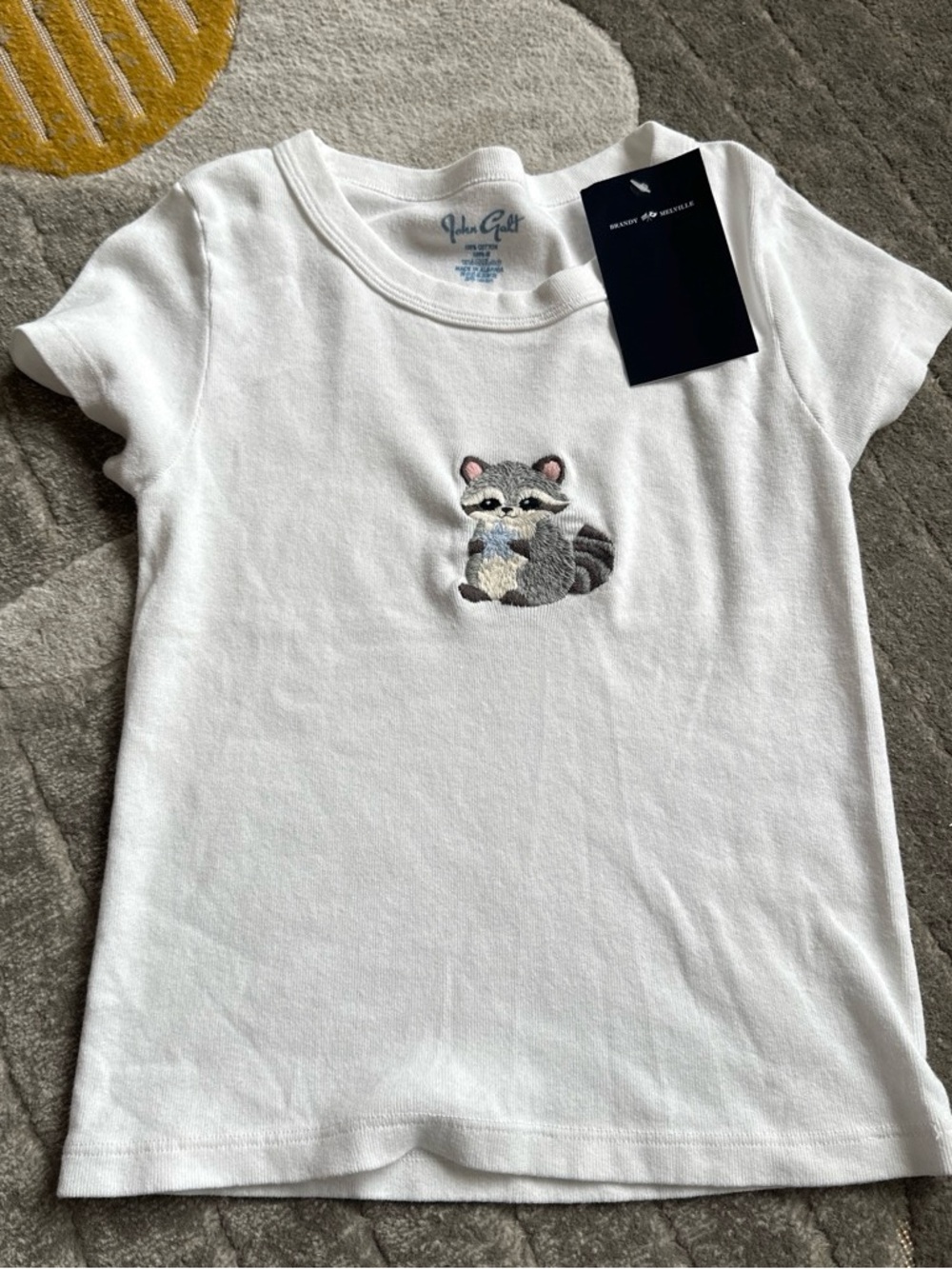 Brandy Melville Raccoon Baby Tee *brand new with tags